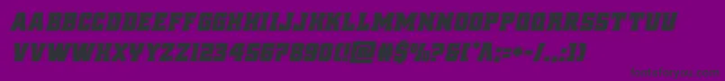 reddeliciousacadital-Schriftart – Schwarze Schriften auf violettem Hintergrund