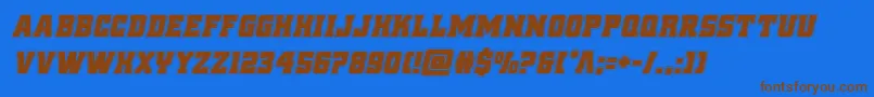 reddeliciousacadital Font – Brown Fonts on Blue Background
