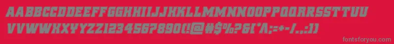 reddeliciousacadital-Schriftart – Graue Schriften auf rotem Hintergrund