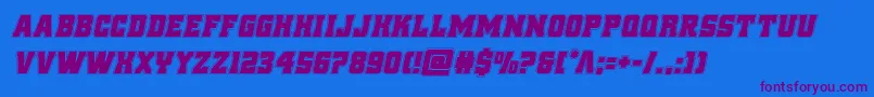 reddeliciousacadital Font – Purple Fonts on Blue Background