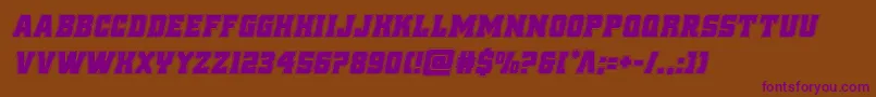reddeliciousacadital-Schriftart – Violette Schriften auf braunem Hintergrund