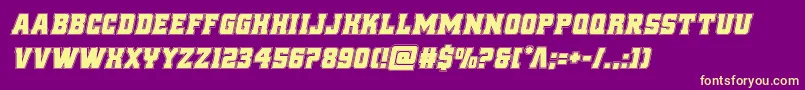 reddeliciousacadital Font – Yellow Fonts on Purple Background