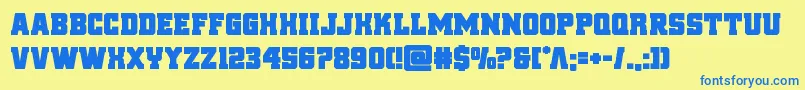 Шрифт reddeliciousbold – синие шрифты на жёлтом фоне