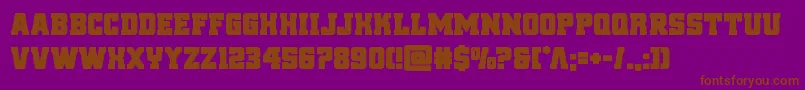 reddeliciousbold Font – Brown Fonts on Purple Background