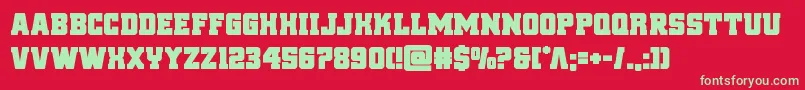 reddeliciousbold Font – Green Fonts on Red Background