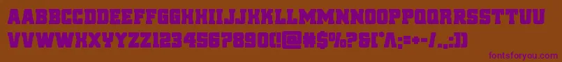 reddeliciousbold Font – Purple Fonts on Brown Background