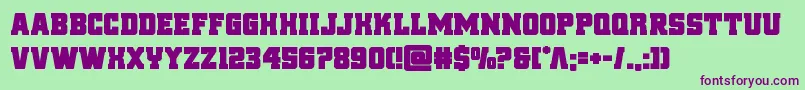 reddeliciousbold Font – Purple Fonts on Green Background