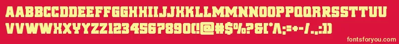 reddeliciousbold Font – Yellow Fonts on Red Background