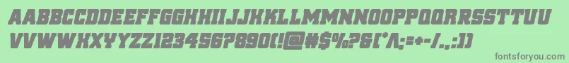 reddeliciousboldital Font – Gray Fonts on Green Background