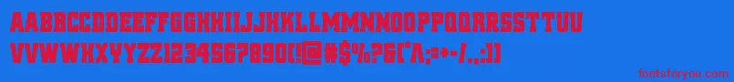 reddeliciouscond-Schriftart – Rote Schriften auf blauem Hintergrund