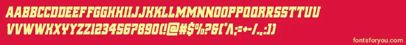 reddeliciouscondital Font – Yellow Fonts on Red Background