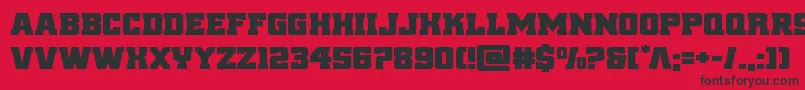 reddeliciousexpand Font – Black Fonts on Red Background