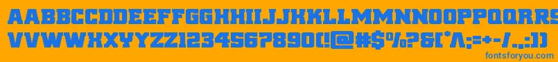 reddeliciousexpand Font – Blue Fonts on Orange Background