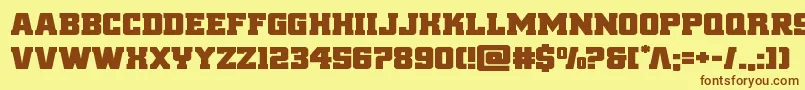 reddeliciousexpand Font – Brown Fonts on Yellow Background