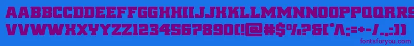 reddeliciousexpand Font – Purple Fonts on Blue Background