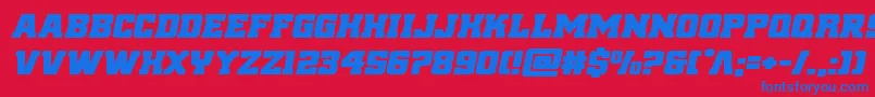 reddeliciousexpandital Font – Blue Fonts on Red Background