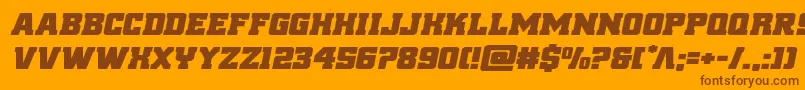reddeliciousexpandital Font – Brown Fonts on Orange Background