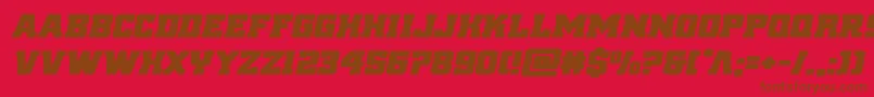 reddeliciousexpandital Font – Brown Fonts on Red Background