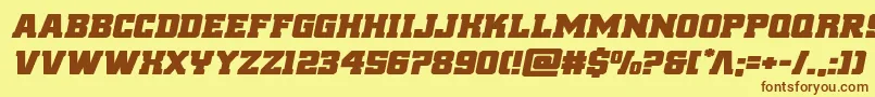 reddeliciousexpandital Font – Brown Fonts on Yellow Background