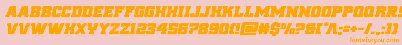 reddeliciousexpandital Font – Orange Fonts on Pink Background