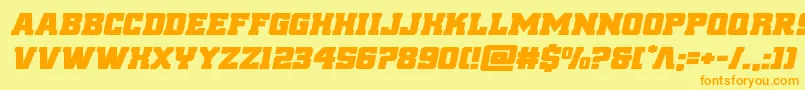 reddeliciousexpandital Font – Orange Fonts on Yellow Background