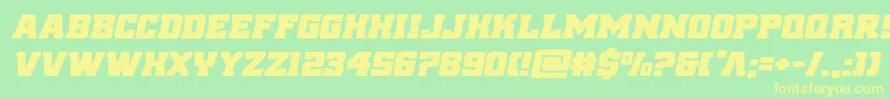 reddeliciousexpandital Font – Yellow Fonts on Green Background