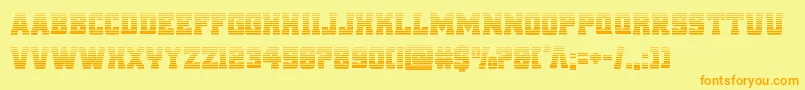 reddeliciousgrad Font – Orange Fonts on Yellow Background