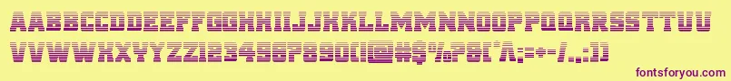 reddeliciousgrad Font – Purple Fonts on Yellow Background