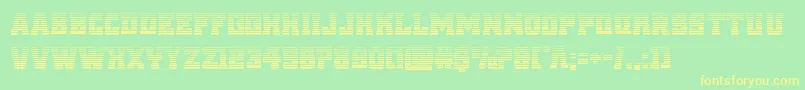 reddeliciousgrad Font – Yellow Fonts on Green Background