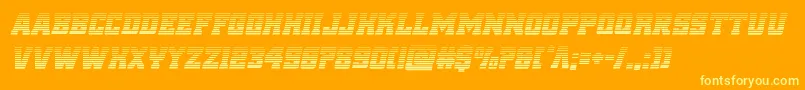 reddeliciousgradital-Schriftart – Gelbe Schriften auf orangefarbenem Hintergrund