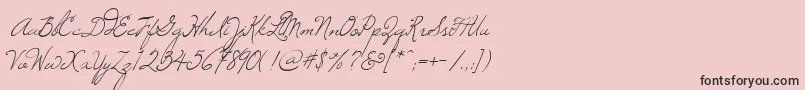 Windsong Font – Black Fonts on Pink Background