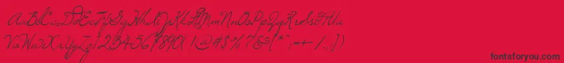 Windsong Font – Black Fonts on Red Background