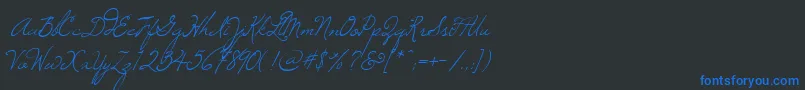 Windsong Font – Blue Fonts on Black Background