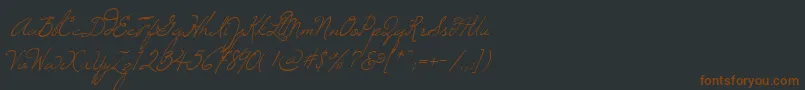 Windsong Font – Brown Fonts on Black Background