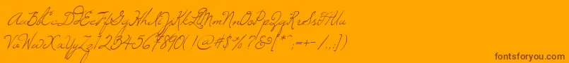 Windsong Font – Brown Fonts on Orange Background