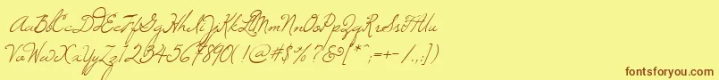 Windsong Font – Brown Fonts on Yellow Background