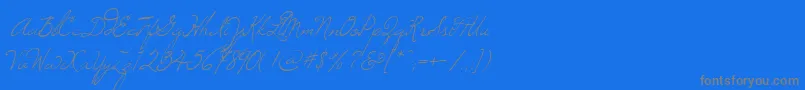 Windsong Font – Gray Fonts on Blue Background