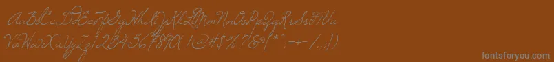 Windsong Font – Gray Fonts on Brown Background