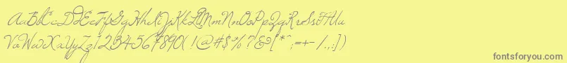 Windsong Font – Gray Fonts on Yellow Background