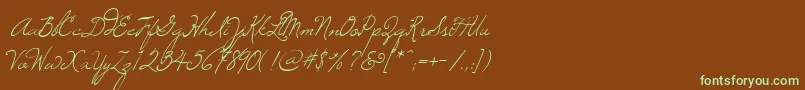 Шрифт Windsong – зелёные шрифты на коричневом фоне