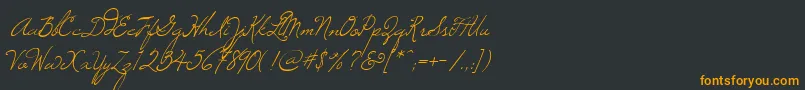 Windsong Font – Orange Fonts on Black Background