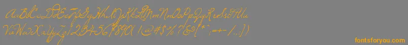 Windsong Font – Orange Fonts on Gray Background