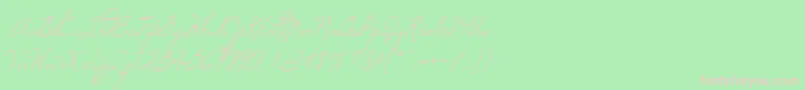 Windsong Font – Pink Fonts on Green Background