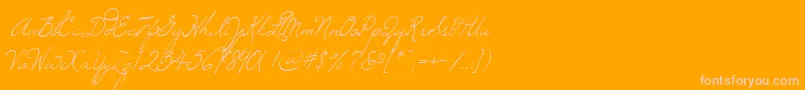 More about Windsong Font Windsong Font – Pink Fonts on Orange Background