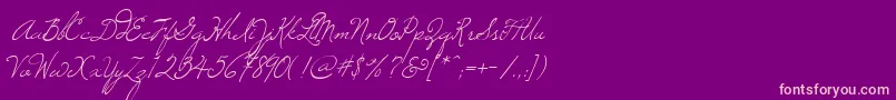 Windsong Font – Pink Fonts on Purple Background