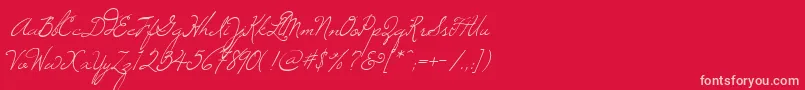 Windsong Font – Pink Fonts on Red Background
