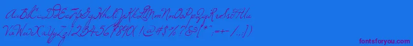Windsong Font – Purple Fonts on Blue Background