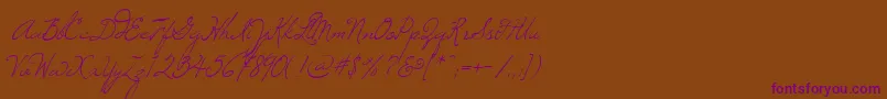 Windsong Font – Purple Fonts on Brown Background