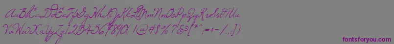 Шрифт Windsong – фиолетовые шрифты на сером фоне