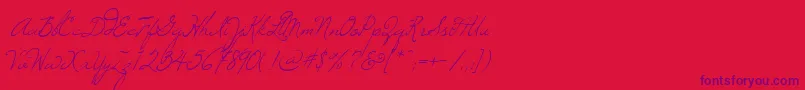 Windsong Font – Purple Fonts on Red Background